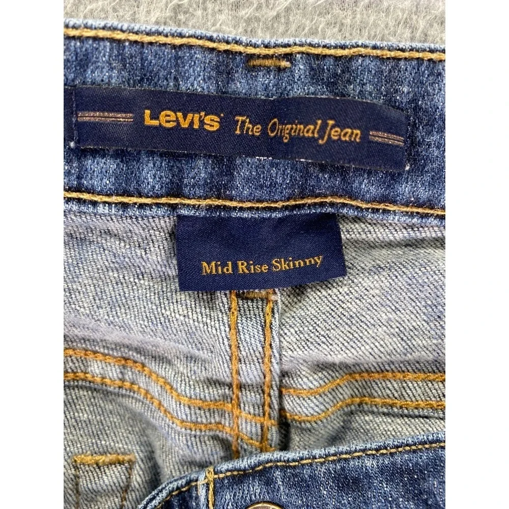 Levi's‎ Mid Rise Skinny Blue Jeans Women's Size 14M Denim Medium Wash (31x28)